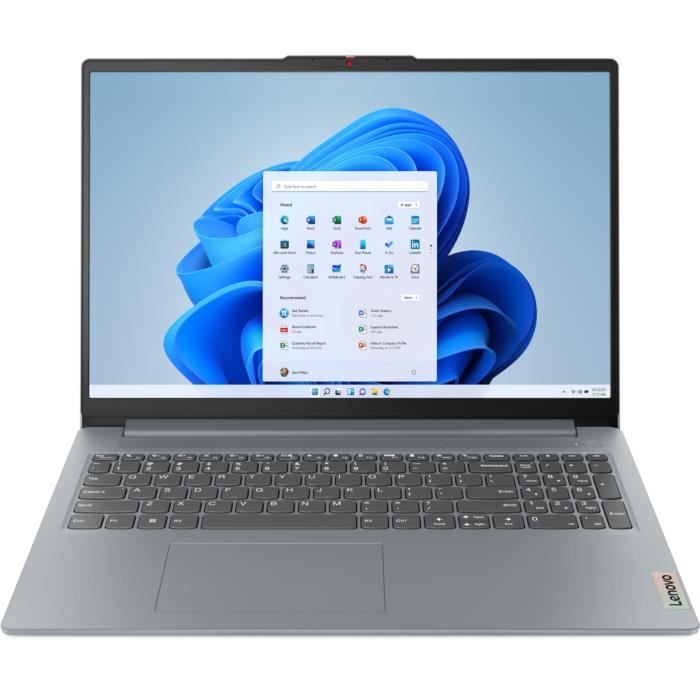 PC Portable LENOVO Ideapad Slim 3 16ABR8 | 16 WUXGA Ryzen 5 7430U RAM 16 Go SSD 512 Go Sans Windows AZERTY
