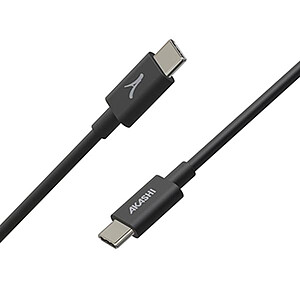 Akashi Cable Eco USB C vers USB C Black 1 m
