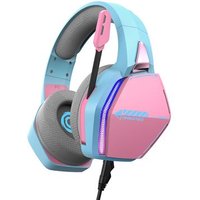 Casque Gaming Filaire Oniverse Nebula LED pour PS5 PS4 Switch Xbox PC Mac Rose et Blue