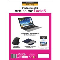 PACK LUCIE 3 souris ergonomique pochette de transport livre fiches pratiques