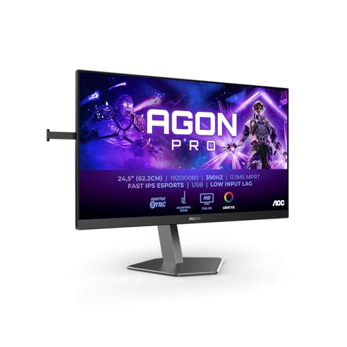 Ecran PC AOC AG256FS 245 FHD Dalle IPS 390Hz 03ms Ajustable en hauteur 2 HDMI 1 DP Adaptive Sync Black