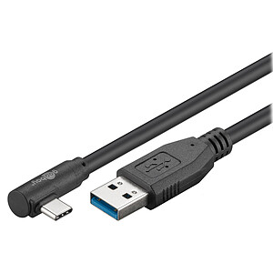 Goobay cable USB C coude a 90A vers USB A 50 cm Black
