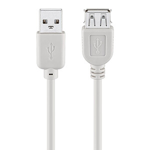 Goobay Cable rallonge USB 2 0 Type A 1 80 m Grey