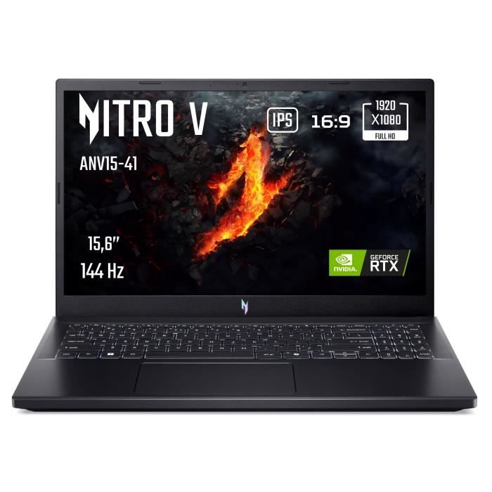 PC Portable Gamer  ACER  Nitro V 15 ANV15 41 R85W  156 FHD 144Hz IPS  Ryzen 5 7535HS  RAM 16Go  512Go SSD  RTX 4050  Sans windows