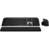 MX Keys S Combo for Mac, clavier et souris sans fil, repose poignets, clavier retroeclaire, defilement rapide, Bluetooth USB C
