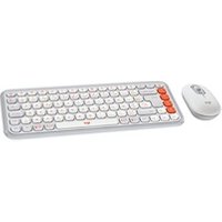 Logitech POP ICON COMBO, ensemble clavier et souris Bluetooth, frappe confortable White