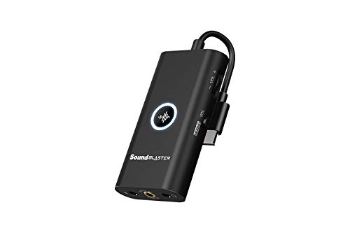 Creative Sound Blaster G3 Carte Son Externe USB C Portable Amplificateur DAC pour Console Compatible avec PS5 PS4 Switch PC Mac pour Casques

