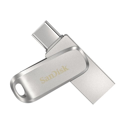 Sandisk SanDisk Ultra Dual Drive Luxe lecteur USB flash 256 Go USB Type A USB Type C 3 2 Gen 1 3 1 Gen 1 Acier inoxydable
