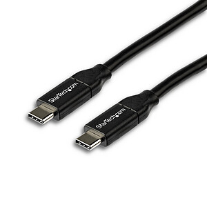 StarTech com Cable USB C vers USB C avec Power Delivery 5A de 2 m USB 2 0 Black
