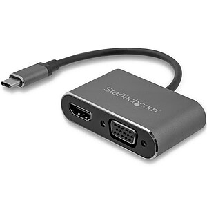 StarTech com Adaptateur multiport AV numerique USB C vers HDMI et VGA
