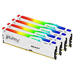 Kingston Fury Beast White RGB 4 x 16 Go 64 Go DDR5 6000 MHz CL40
