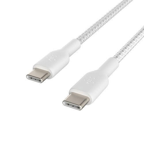 Belkin Cable USB C vers USB C renforce 60 W White 1 m
