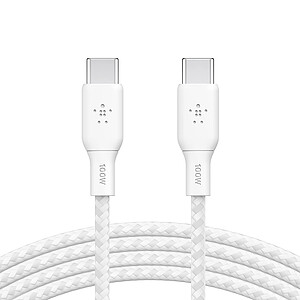 Belkin Cable USB C vers USB C 100W renforce White 2 m