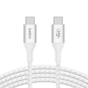 Belkin Cable USB C vers USB C 240W renforce White 1 m
