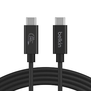 Belkin Cable USB4 20 Gbps USB C vers USB C 240 W 4K Male Male Black 2 m