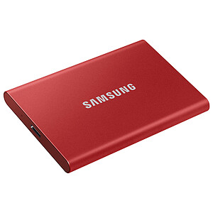 Samsung Disque dur Samsung T7 SSD PCIe NVMe USB 3 2 1 To Red mA�tallique
